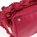VALENTINO Tote Bag Leather 2way Red Silver Auth bs32504-17