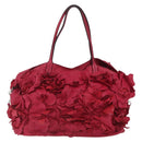VALENTINO Tote Bag Leather 2way Red Silver Auth bs32504-13