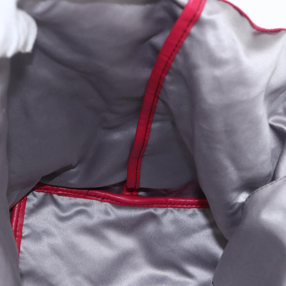 VALENTINO Tote Bag Leather 2way Red Silver Auth bs32504