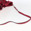 VALENTINO Tote Bag Leather 2way Red Silver Auth bs32504-9