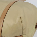 PRADA Tote Bag Nylon Beige Silver Auth bs32506-10