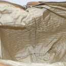 PRADA Tote Bag Nylon Beige Silver Auth bs32506-22