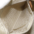 PRADA Tote Bag Nylon Beige Silver Auth bs32506-25