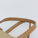 PRADA Tote Bag Nylon Beige Silver Auth bs32506-8