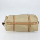 PRADA Tote Bag Nylon Beige Silver Auth bs32506-9