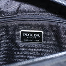 PRADA Tote Bag Nylon Black Silver Auth bs32508-19