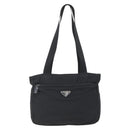 PRADA Tote Bag Nylon Black Silver Auth bs32508-13