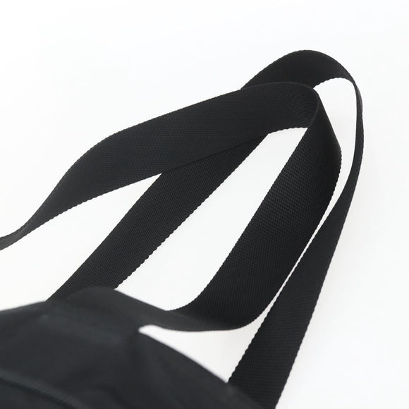 PRADA Tote Bag Nylon Black Silver Auth bs32508