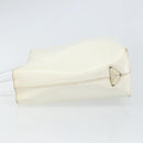 PRADA Hand Bag Patent leather White Clear Auth bs32510-4