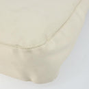 PRADA Chain Shoulder Bag Leather White Silver Auth bs32511-9
