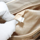 PRADA Chain Shoulder Bag Leather White Silver Auth bs32511-11