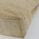 PRADA Hand Bag Canvas Beige Silver Auth bs32512-9