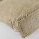 PRADA Hand Bag Canvas Beige Silver Auth bs32512-14