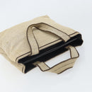 PRADA Hand Bag Canvas Beige Silver Auth bs32512-6