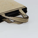 PRADA Hand Bag Canvas Beige Silver Auth bs32512-7