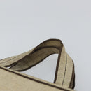 PRADA Hand Bag Canvas Beige Silver Auth bs32512-8