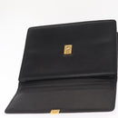 Gianni Versace Business Bag Leather Black Gold Auth bs32513-16