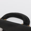 Gianni Versace Business Bag Leather Black Gold Auth bs32513-9