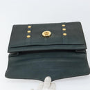 Gianni Versace Hand Bag Leather Khaki Gold Auth bs32514-10
