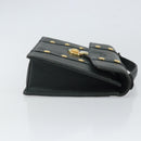 Gianni Versace Hand Bag Leather Khaki Gold Auth bs32514-3