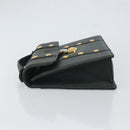 Gianni Versace Hand Bag Leather Khaki Gold Auth bs32514-4