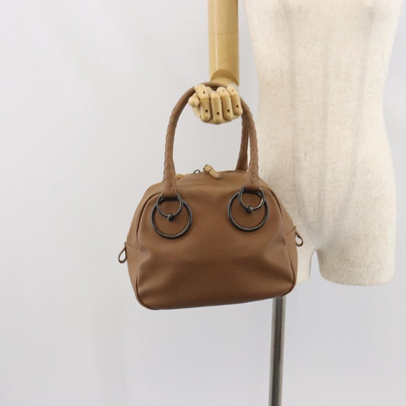 BOTTEGA VENETA Hand Bag Leather Brown Auth bs32515