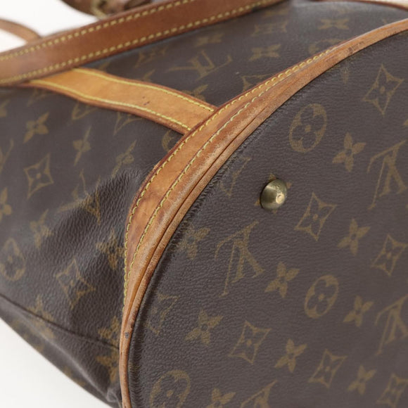 LOUIS VUITTON Monogram Bucket GM Shoulder Bag M42236 LV Auth bs32523
