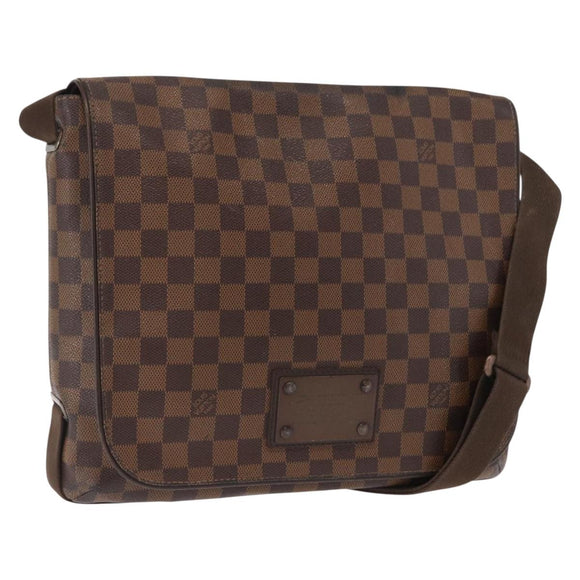 LOUIS VUITTON Damier Ebene Brooklyn MM Shoulder Bag N51211 LV Auth bs32525