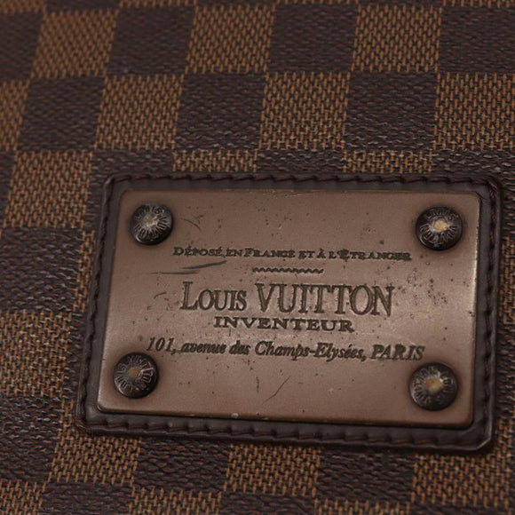 LOUIS VUITTON Damier Ebene Brooklyn MM Shoulder Bag N51211 LV Auth bs32525