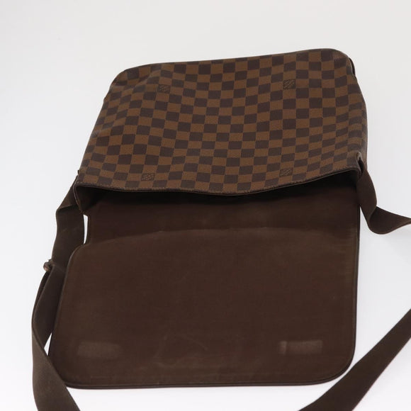 LOUIS VUITTON Damier Ebene Brooklyn MM Shoulder Bag N51211 LV Auth bs32525