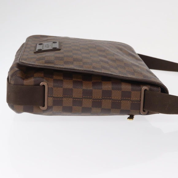 LOUIS VUITTON Damier Ebene Brooklyn MM Shoulder Bag N51211 LV Auth bs32525