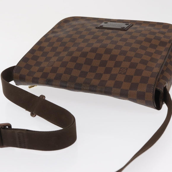 LOUIS VUITTON Damier Ebene Brooklyn MM Shoulder Bag N51211 LV Auth bs32525