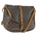 LOUIS VUITTON Monogram Saumur 35 Shoulder Bag M42254 LV Auth bs32527-1