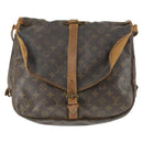 LOUIS VUITTON Monogram Saumur 35 Shoulder Bag M42254 LV Auth bs32527-13
