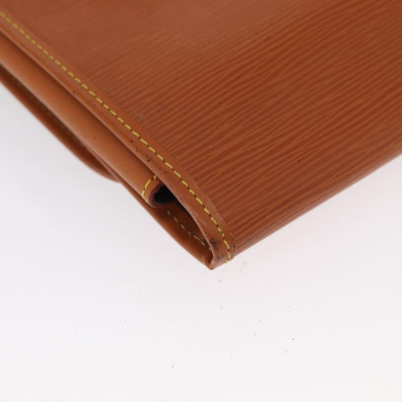 LOUIS VUITTON Epi Trousse Priant Clutch Bag Zipangu Gold LV Auth bs32536