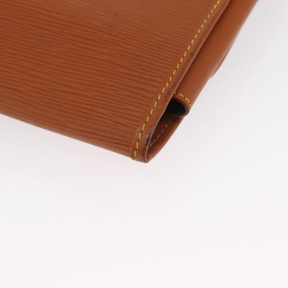 LOUIS VUITTON Epi Trousse Priant Clutch Bag Zipangu Gold LV Auth bs32536