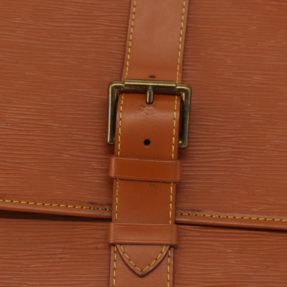 LOUIS VUITTON Epi Trousse Priant Clutch Bag Zipangu Gold LV Auth bs32536