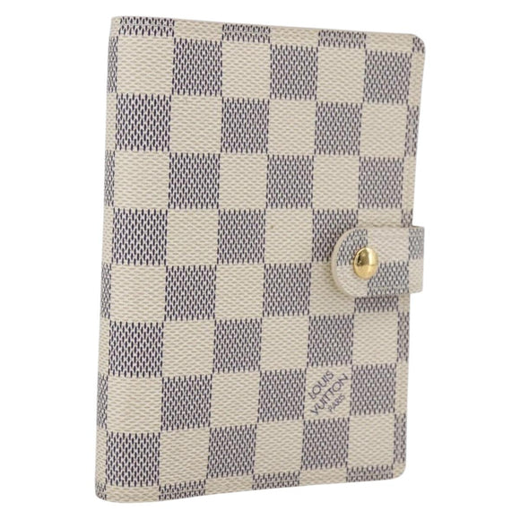 LOUIS VUITTON Damier Azur Agenda PM Day Planner Cover R20706 LV Auth bs32555