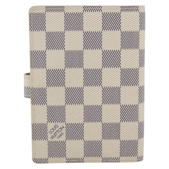 LOUIS VUITTON Damier Azur Agenda PM Day Planner Cover R20706 LV Auth bs32555