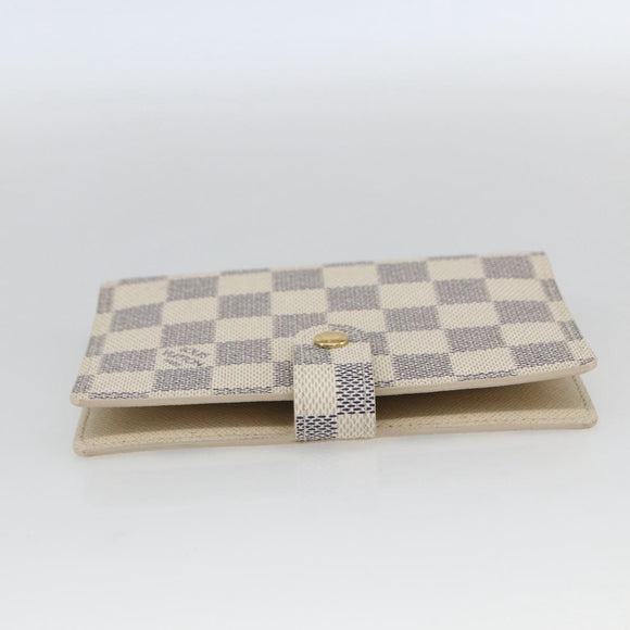 LOUIS VUITTON Damier Azur Agenda PM Day Planner Cover R20706 LV Auth bs32555