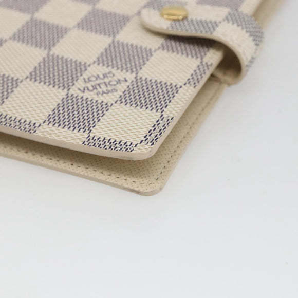 LOUIS VUITTON Damier Azur Agenda PM Day Planner Cover R20706 LV Auth bs32555