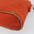 HERMES Bolide Pouch Canvas Orange Silver Auth bs32558-10