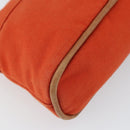 HERMES Bolide Pouch Canvas Orange Silver Auth bs32558-11
