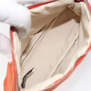 HERMES Bolide Pouch Canvas Orange Silver Auth bs32558-13