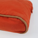 HERMES Bolide Pouch Canvas Orange Silver Auth bs32558-8
