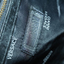 VERSACE Boston Bag Coated Canvas 2way Black Gold Auth bs32560-18