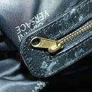 VERSACE Boston Bag Coated Canvas 2way Black Gold Auth bs32560-21