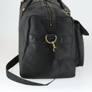 VERSACE Boston Bag Coated Canvas 2way Black Gold Auth bs32560-4