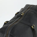 VERSACE Boston Bag Coated Canvas 2way Black Gold Auth bs32560-6