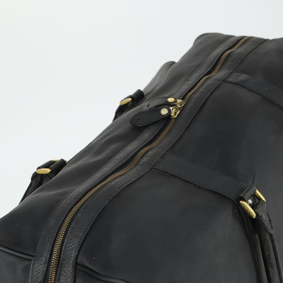 VERSACE Boston Bag Coated Canvas 2way Black Gold Auth bs32560
